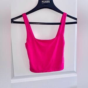 Pink crop top tank top